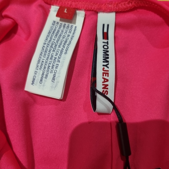 Tommy Jeans Hot Pink Sexy Back Cheeky One Piece Barbie Swimsuit Hot Pink - Picture 5 of 7